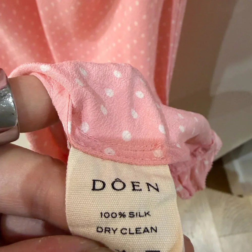 Doen Calsi Dress, Pink and white polka dot, Size XS - Picture 5 of 7